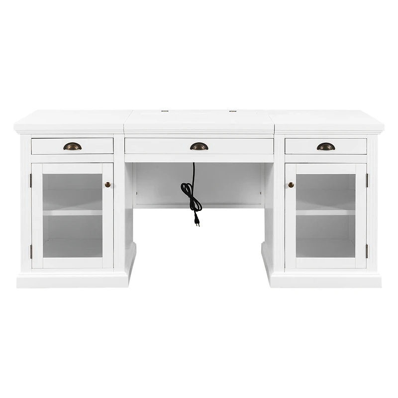 Streamdale Furniture Modern Executive Desk with Storage and 3 Drawers