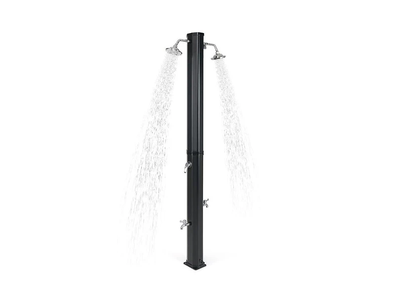 Lucky One 9.3 Gallon Solar Heated Outdoor Shower with Dual Shower Heads