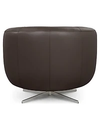 Paitlyn 37" Leather Accent Swivel Chair