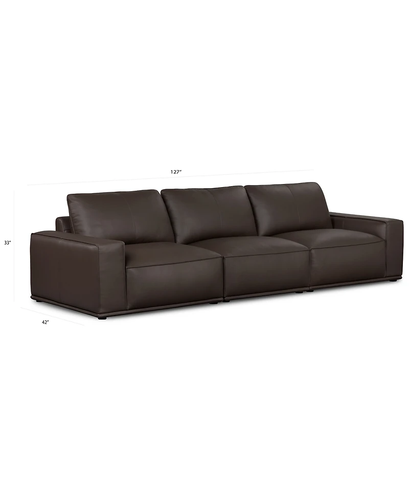 Paitlyn 3-Piece Leather Sofa