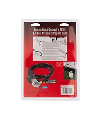 Camco Low Pressure Gas Regulator with 6' Propane Hose and Quick Connect Valve