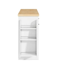 Streamdale Furniture Kitchen Island with Storage and Spice Rack