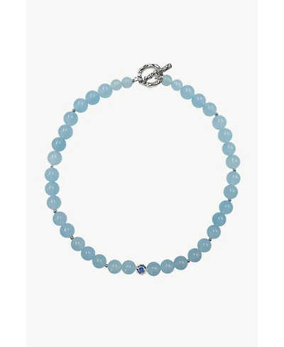 Classicharms Isla Aquamarine Bead Choker Necklace