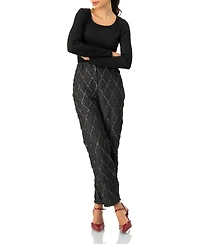 Ivonne Women's Ribbed Long Sleeve Crop Top