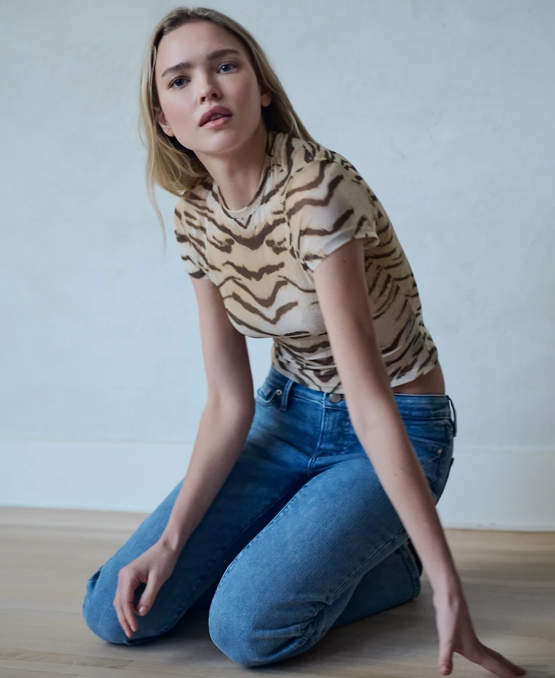 Good American Women's Short-Sleeve Crewneck T-Shirt