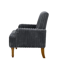Streamdale Furniture Corduroy Accent Chair with Wood Legs