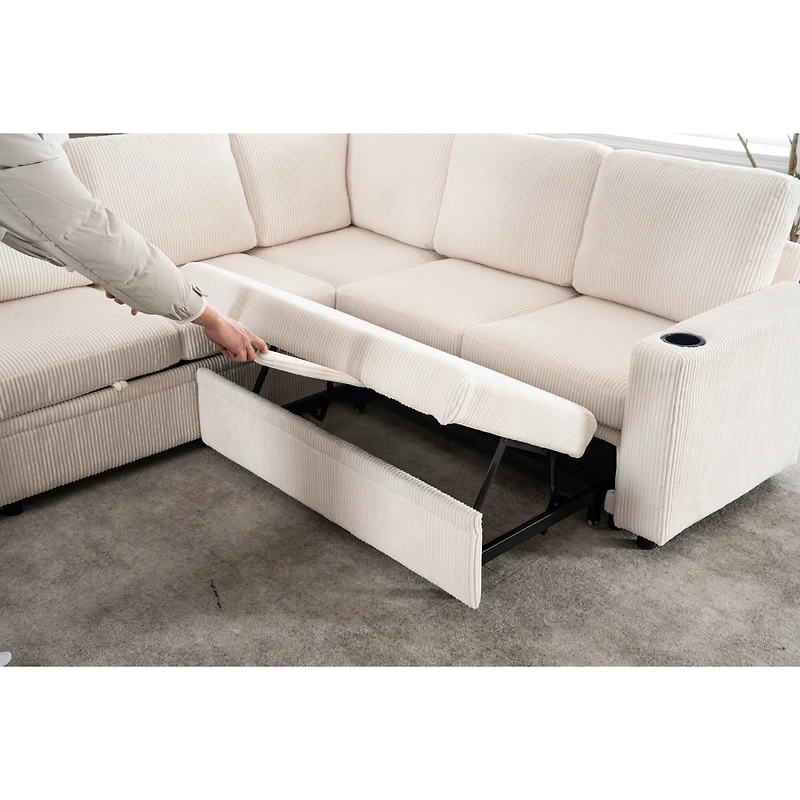Streamdale Furniture Modular Sectional Sleeper Sofa with Storage
