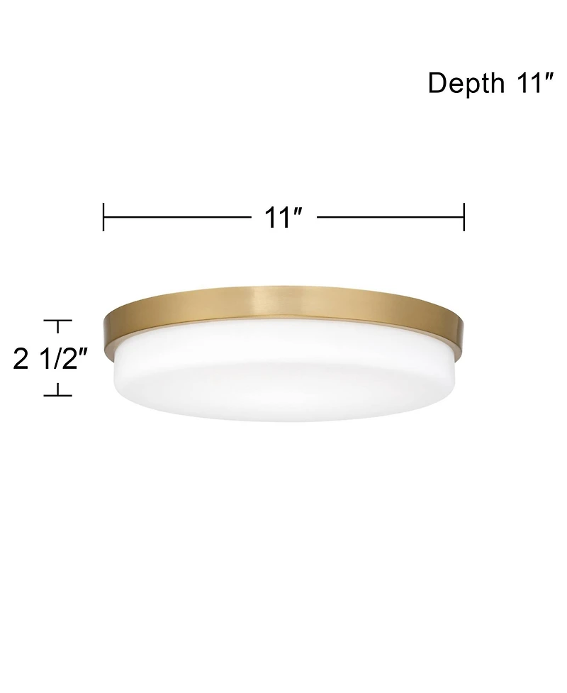 Possini Euro Design Winfrey Wide Gold Led Ceiling Light