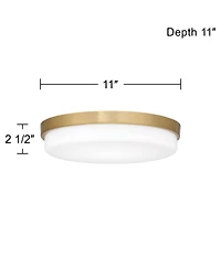 Possini Euro Design Winfrey Wide Gold Led Ceiling Light