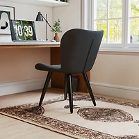 Streamdale Furniture Set of 2 Modern Pu Leather Dining Chairs
