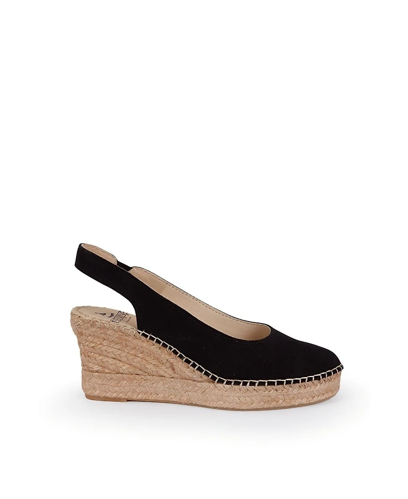 Menina Step Women's Senorita Suede Wedge Espadrille