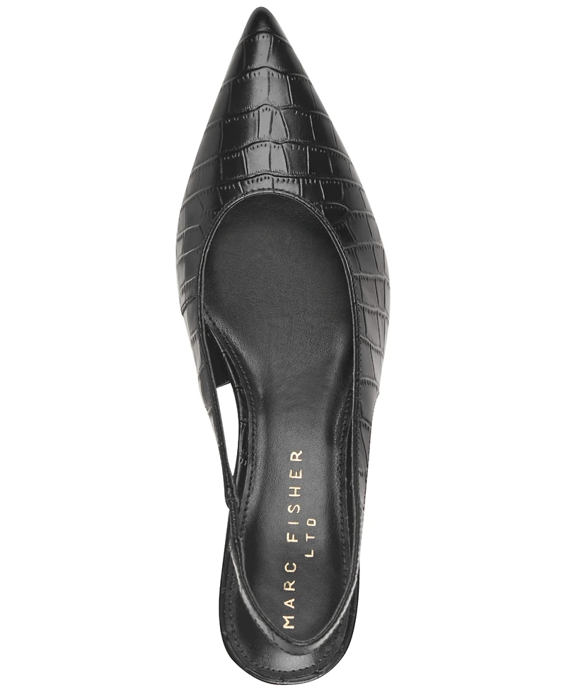 Marc Fisher Ltd Women's Taten Leather Slingback Wedge Pumps