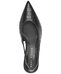 Marc Fisher Ltd Women's Taten Leather Slingback Wedge Pumps