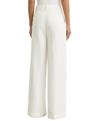 Reiss Women's Linen-Blend Wide-Leg Trouser Pants
