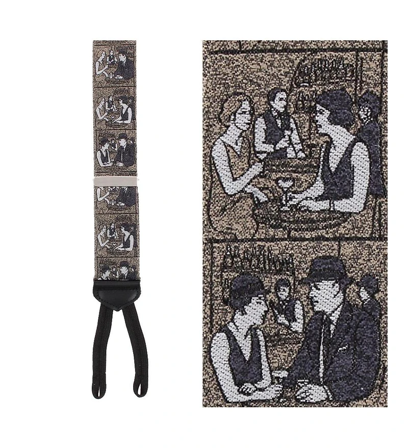 Trafalgar Men's The Nightcap Novelty Silk Formal End Suspenders
