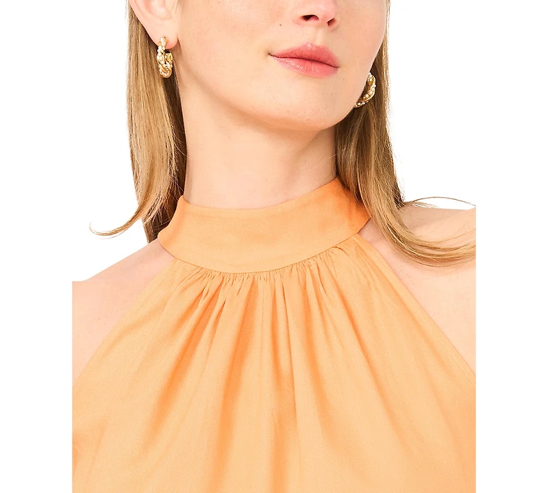 Vince Camuto Women's Halter Neck Tie Back Maxi Dress