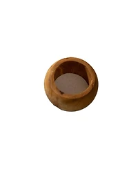 Gharyan Stoneware, Natural Olive Wood Napkin Rings - Set of 6