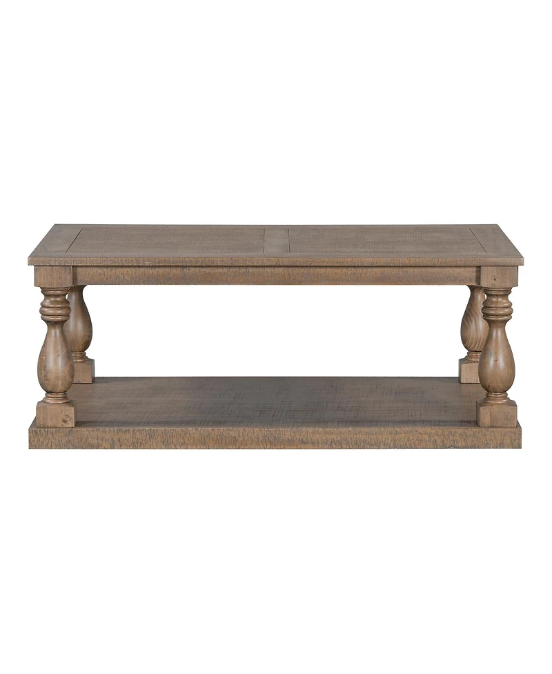 Streamdale Furniture Vintage Coffee Table with Vase Legs and Pine Veneer