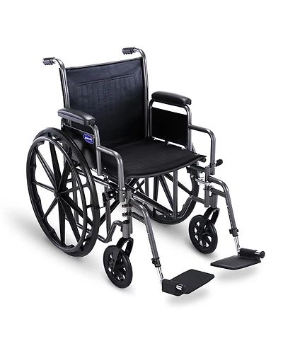 Invacare Essentials EX1 Inch Folding Manual Wheelchair With Swing away Footrests and Desk Length Arms