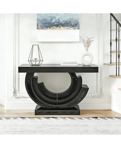Streamdale Furniture Mirrored Glass Console Table Entryway Living Sofa Table