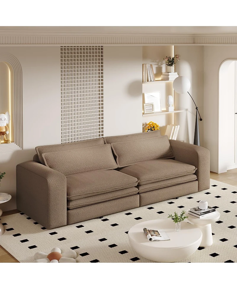 Streamdale Furniture 93" King Size Sleeper Sofa Bed, Pull Out Sofa, 3-in-1 Convertible Chaise Lounge Couch