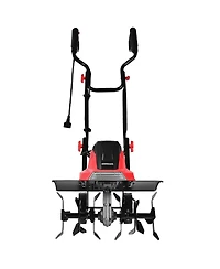 Mecale 17 Inch 10 Amp Corded Electric Tiller and Cultivator with 9-Inch Tilling Depth