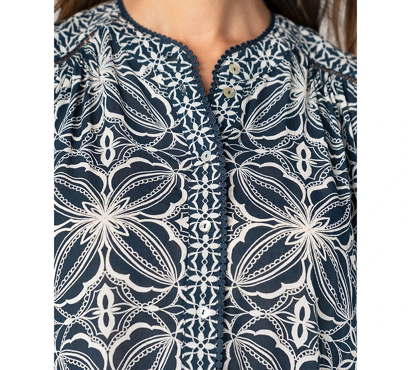 Liverpool Los Angeles Petite Crewneck Blouse