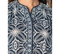 Liverpool Los Angeles Petite Crewneck Blouse