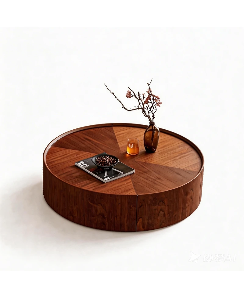Streamdale Furniture Circular Coffee Table for Living Rooms and Offices