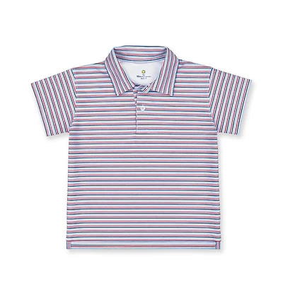 Florence Eiseman Little Boys Stripe Print Performance Knit Polo
