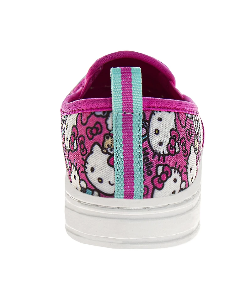 Hello Kitty Sanrio Canvas Slip On Sneakers Women's Casual Comfort Easy Wear Fun Design Everyday Style