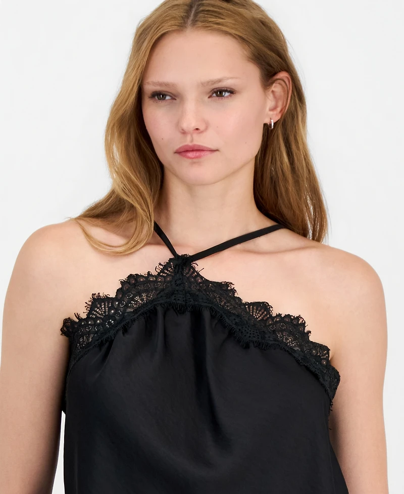 Bar Iii Women's Asymmetrical Satin Top, Macy's Exclusive