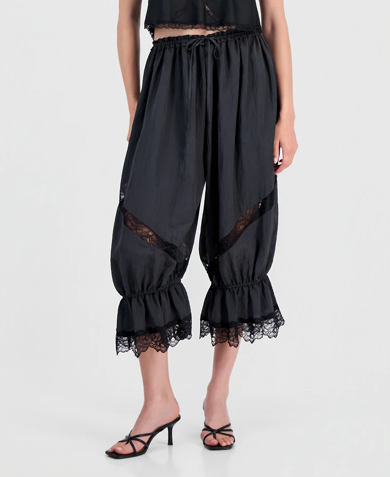 And Now This Women's Lace-Trim Balloon Pants, Macy's Exclusive