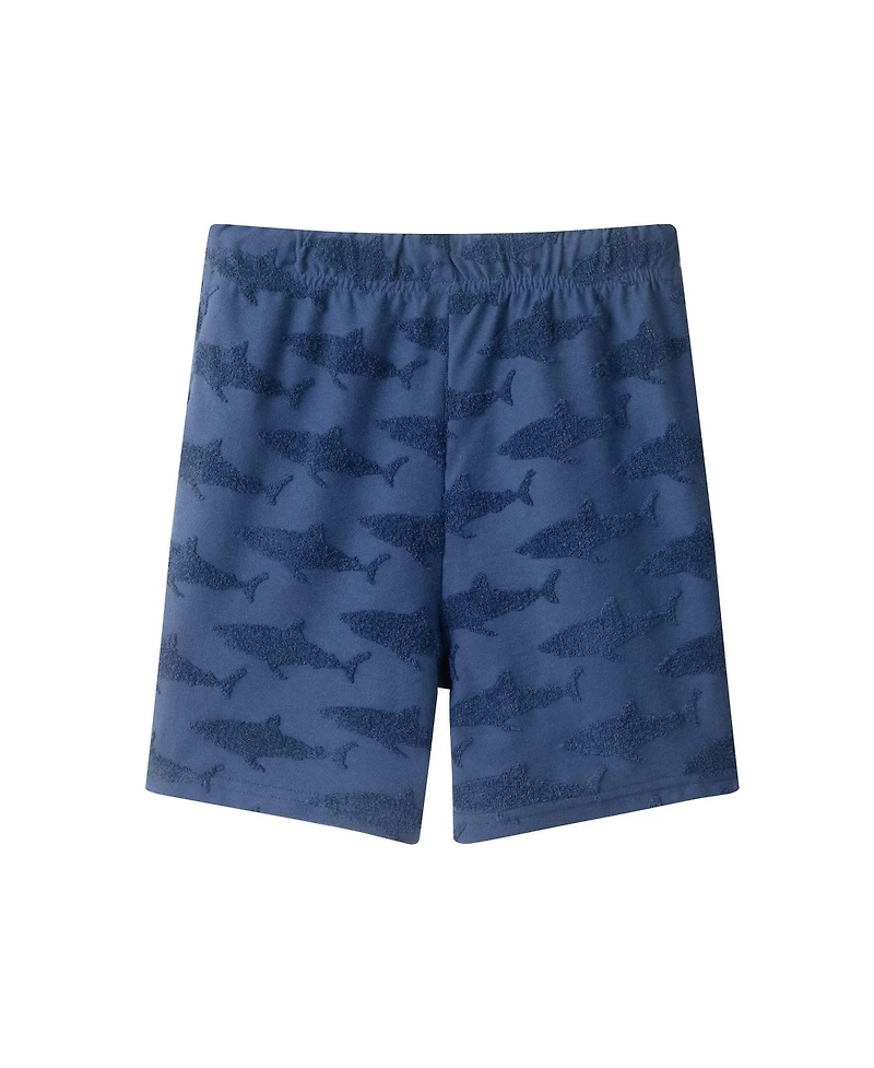 Andy & Evan Big Boys Shark Reverse Jacquard Button down Set
