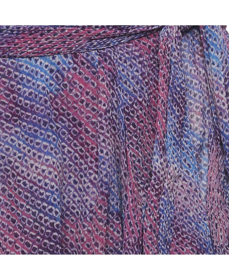 Pre-Owned Isabel Marant Women's Printed Silk Wrap Mini Skirt