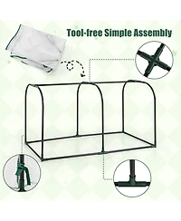 Sugift Mini Tunnel Greenhouse with Roll-up Zipper Door