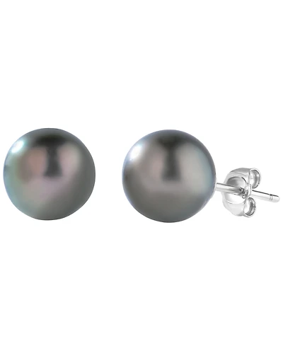 Macy's Cultured Tahitian Pearl (8mm) Stud Earrings in 14k White Gold
