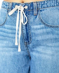 Celebrity Pink Juniors' Drawstring-Waist Wide-Leg Jeans
