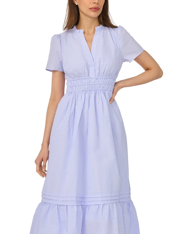 CeCe Women's Split V-Neck Dress