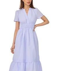 CeCe Women's Split V-Neck Dress