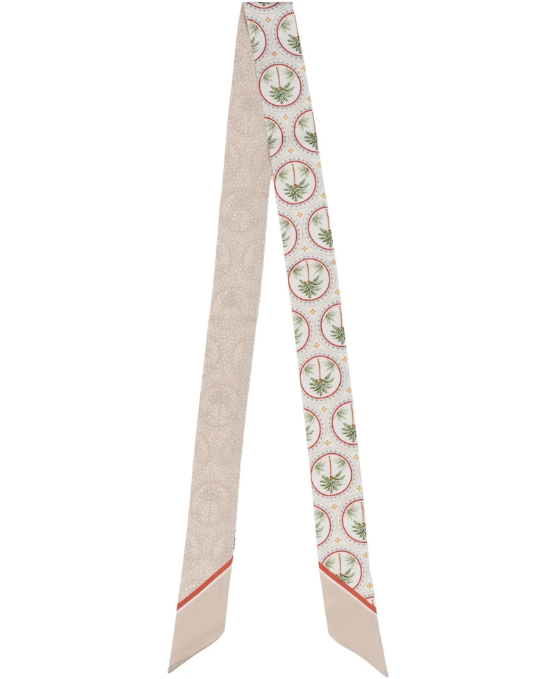 Bespoke Fashion Palm-Print Ribbon Scarf