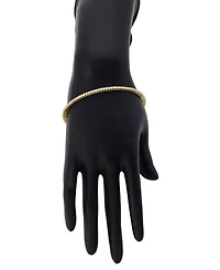Unwritten Crystal Tennis Cross Charm Bracelet
