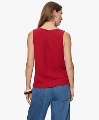 Sanctuary Petite Cotton Easy Textured Tank Top