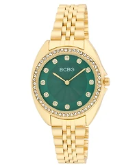 Bcbg Women's Quartz Round Gold Stainless Steel Watch 34mm
