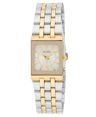 Bcbg Women's Quartz Rectangle Gold Stainless Steel Watch 22mm