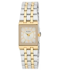 Bcbg Women's Quartz Rectangle Gold Stainless Steel Watch 22mm
