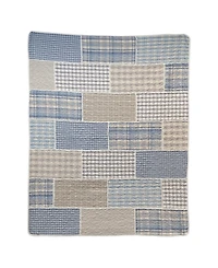 Donna Sharp Slate Cobblestone Cotton Reversible Throw, 50" x 60"