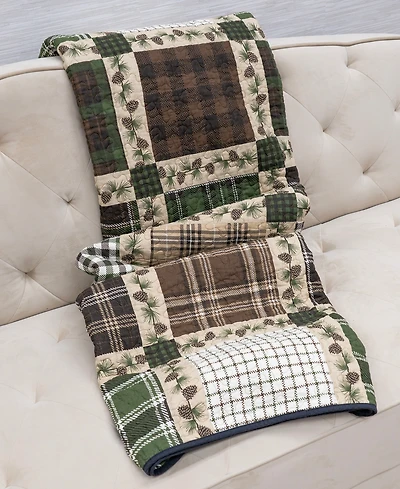 Donna Sharp Pine Patch Cotton Reversible Throw, 50" x 60"