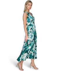 Calvin Klein Women's V-Neck Zip-Back Midi Dress