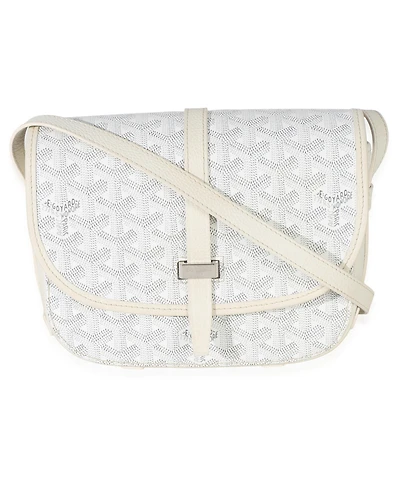 Pre-Owned Goyard White Goyardine Canvas Belvedere Ii Pm